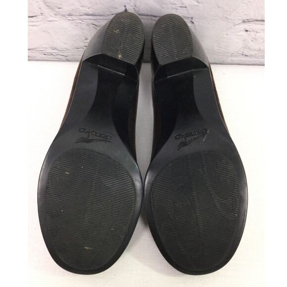 Dansko Tuttie Pumps Soft Leather Suede Round Toe Chunky Heel Comfort Shoe 37 - Picture 9 of 15